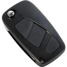 Autohan Keys Fiorino Linea Ducato ile Uyumlu, 3 Tuşlu Kumanda Anahtar Kabı, Siyah