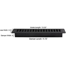 PL212-BLK-10 Panjurlu Plastik Zemin Kaydı, 6X30 Cm, Siyah
