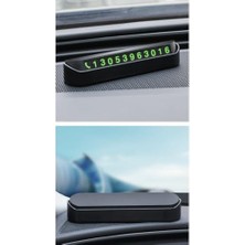 Araç Içi Geçici Telefon Numaratörü - Fosforlu Manyetik Numara Paneli, Gizlenebilir Tasarım, Araç Ön Cam Için Telefon Numarası Göstergesi - Siyah