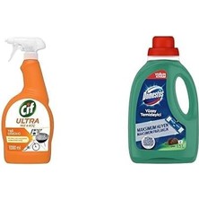 Cif Ultra Hız & Güç Yağ Çözücü Sprey Leke ve Kir Çıkarıcı 1000 ml ve Domestos Yüzey Temizleyici Yoğun Kıvam Çam 1500 ml