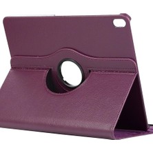 iPad Ile Uyumlu Yatay ve Dikey Standlı 360 Derece Döner Tablet Kılıfı (Mor, iPad 10. Nesil 10.9)