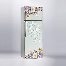 Buzdolabı Kaplama Dolap Kaplama Etiketi 3D Flowers