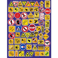 Hilarious Road Signs Eğlenceli Yol Işaretleri Telefon Laptop Notebook Tablet Defter Etiket