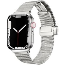 - 44/45/46/49MM Kordon Klipsli Metal Hasır Kordon 85 2/3/4/5/6/se/7/8/9/10/11/ultra ile Uyumlu