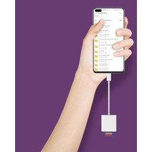 NK1023 2'si 1 Arada Telefon ve Pad Için Type-C’den Sd Karta Otg Sd/tf Bellek Dönüştürücü Tak Çalıştır Kart Okuyucu