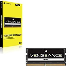Corsaır Vengeance Sodımm Ddr5 Ram 32GB (1X32GB) 5600MHZ CL48-48-48-90 1.10V Intel Xmp 3.0 Dizüstü Bilgisayar Belleği - Siyah (CMSX32GX5M1A5600C48)