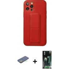 İlk El Grup Pilelistore™ iPhone 12 Pro Kılıf Akış Doku - Siyah 360 Mat Full Body Arka Koruyucu + Renkli Kamera Lens Koruma Cam - Yl