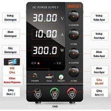 Ayarlanabilir 30V/10A Smps Dc Güç Kaynağı Voltaj Regülatörü  SG-C3010
