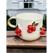 Wonders 24 Ayar Altın Detaylı Kokina Kabartmalı El Yapımı Mug Cochina Christmas 300 ml