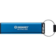 Ironkey Tuş Takımı 200 Tip -A Donanım Şifreli USB Sürücü Fıps 140-3 Seviye 3 Xts-Aes 256-BIT Donanım Şifrelemeli (Destekleniyor) - IKKP200/512GB