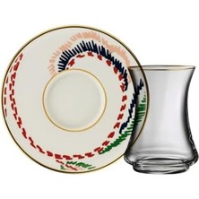 Sandro Moreno 1453 Desen Yağmuru 12 Parça Altı Kişilik Çay Seti 110 ml