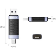 USB Type-C Sd Tf Micro Sd Kart Okuyucu