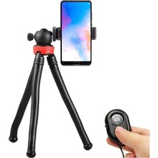 Flexible Youtuber Twich ve Sosyal Medya Yayıncılar Için 30CM Ahtapot 360 Derece 320GR Selfie Telefon Tutucu Ahtapot (Kumandalı)