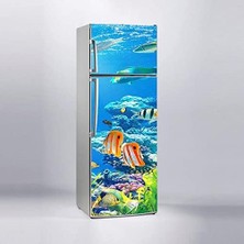 Buzdolabı Kaplama Dolap Kaplama Etiketi Balıklar Deniz