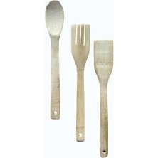 Bambu Tahta Kaşık Seti, 3 Parça