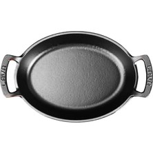 Metal Oval Kuplu Döküm Tava 27X20, Kırmızı