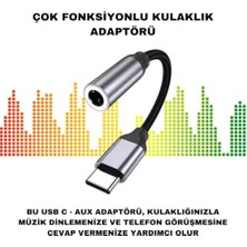 Type-C To 3.5mm Aux Dönüştürücü Type-C To 3.5mm Kulaklık Dönüştürücü Ses Dönüştürücü Kablo