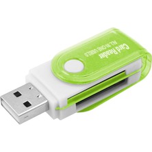 Pc Için USB Sd Kart Okuyucu, Micro Sd Karttan USB Adaptörüne, Kamera Için Ms Duo, Micro Ms Kart Okuyucu Hafıza Kartı Okuyucu, Pc, Dizüstü Bilgisayar Için Kart Okuyucu Yeşil
