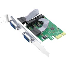 Veggieg Pcı To 2 Port 9 Pin RS-232 Seri Com Db9 Genişletme Kartı