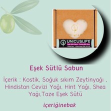 Unicuslife% 100 Saf Doğal Eşek Sütlü Sabun, Katkısız, Soğuk Işlem, El Yapımı (Içeriğinebak) 100 gr