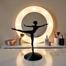 Balerin Takı Standı Siyah – Minimalist Küpe, Yüzük ve Kolye Düzenleyici | 3D Baskı Çevre Dostu Pla Takı Organizeri | 19 cm Yükseklik