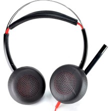 Defean Voyager Focus Uc Kulak Pedleri - Yedek Kulak Yastığı Kılıfı Poly Voyager Focus Uc, Plantronics Voyager Focus Uc B825 Binaural, Blackwıre 5220 5210 7225, Voyager Focus 2 Uc Usb-A Kulaklık