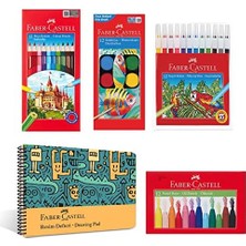 Boyama Seti ve Resim Defteri 25X35 Cm, Çocuklar Için Yaratıcı Eğlence, 12 Renk, Boya Kalemi, Pastel Boya, Keçeli Kalem ve 30 Yaprak Defter