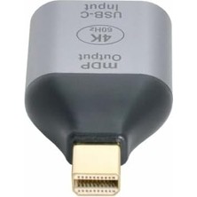 Usb-C To Mini Displayport Adaptör 4K 60Hz Görüntü Aktarıcı Type-C To Mdp Dönüştürücü Laptop Tablet Harici Monitör Tv Projektör Bağlantı Aparatı Yüksek Çözünürlük Stabil Görüntü | ZR1219