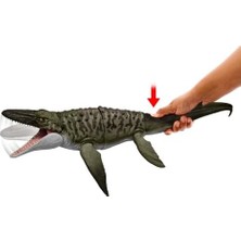 Mattel World Rebirth Mosasaurus Aksiyon Figürü ve Mini Dilophosaurus, Geniş Çeneli Dinozor Oyuncağı, Filmden Uyarlanan Tasarım, Bükülebilir Eklemler, Dijital Oyunlar, JCH00