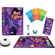 Bul Eğlen Kutu Oyunu | Yerli Tabu Tarzı Kelime Anlatma Oyunu | 165 Kart, 660 Gizli Kelime | 9+ Yaş Eğlenceli Grup ve Aile Oyunu | Türkçe | Uyarı Zili, Kum Saati Dahil