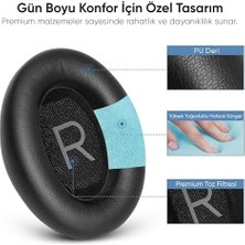 Bose ile Uyumlu Quietcomfort 45 (QC45) & Quiet Se (Qc Se) Için Deri Kulaklık Pedi Hafızalı Yüksek Kaliteli Materyal Kulaklık Süngeri