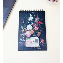 21X14CM Üstten Spiralli Book - Eskiz Defteri - Siyah Sayfa - 260 gr - 56 Yaprak