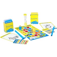 Mattel Games Pictionary Kutu Oyunu Çocuklar, Yetişkinler, Aileler ve Oyun Geceleri Için 2 Takımla Oynanan, Türkçe Kelime Kartları, Silinebilir Kalemler, Tahtalar ve Kum Saati, JKR18
