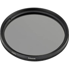 58MM Cpl Polarize Filtre – Dairesel (Circular) Polarizasyon | Yansıma Azaltıcı | Metal Çerçeve | Renk Doygunluğu Artırıcı