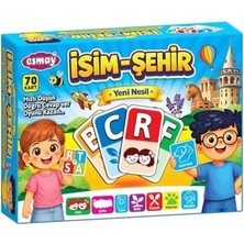 Isim Şehir Kart Oyunu 70 Kart Eğitici Aile ve Çocuk Oyunu 4+ Yaş Zeka Oyunu