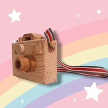 El Yapımı Ahşap Oyuncak Fotoğraf Makinesi
