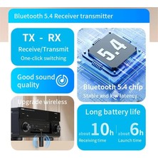 Bluetooth 5.4 Ses Alıcı & Verici – 2’si 1 Arada Aux Adaptör, 3.5mm Jak, Usb-C Şarj, 15M Kablosuz Menzil, 180MAH Batarya, Araç & Ev Hoparlör Için Kablosuz Müzik Adaptörü | M30