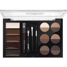 Kaş Pudrası Seti, Profesyonel 12 Renk Kaş Paleti ve 3 Adet Kaliteli Fırça, Suya Dayanıklı Kaş Şekillendirme Seti, Mükemmel Kaş Kontürü Için Tüm Cilt Tonlarına Uygu