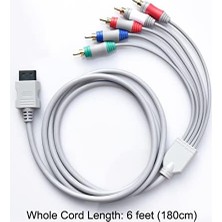 Wii U Multi Out 5rca 480P Hd Ses Video Kablosu 6 Ayaklar Için Wii Için Bileşen Kablosu