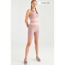 Comeup Push Up Bisikletçi Taytı Gül Kurusu Bej