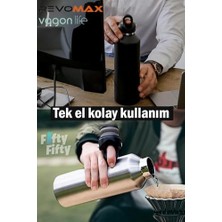 592 ml Büyük Kapasiteli Özel Kapak Sistemli 18SAAT /36 Saat Soğuk Çelik Termos -592ML