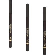 Tattoo Gel Eyepencil No: 102 Dark Brown - 24 Saat Kalıcı Suya Dayanıklı Jel Göz Kalemi (3 Paketi)