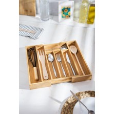 Sepetopia Bambu Ayarlanabilir Çekmece Içi Kaşıklık & Çekmece Içi Organizer  (25*35*5 / 39*35*5)