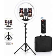 Raylax Döküm Ayaklı 22 Inç 600 LED Tripod Rıng Lıght Işık Influencer Youtuber Işığı Güzellik Makyaj LED ZB-F488
