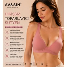 Av&sın 2504 Nixcon Premium Dikişsiz Toparlayıcı Sütyen Gül Kurusu L