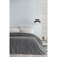 Melan Çift Kişilik Emboss Battaniye - Gri, 200 x 220