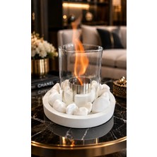 Bacasız Beton Masaüstü Şömine 1 Litre Stone Edition Bioethanol Yakıt Hediyeli