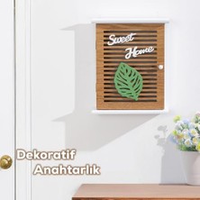 2069 Duvara Montajlı Dekoratif Anahtarlık Dolabı - Duvar Askılı Anahtar Saklama Kabini 21X25,5CM