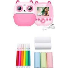 General Çocuklar Için Baskılı Mini Kamera 6 Kalem 5 Kağıt Rulosu Hediyeli Eğlenceli Fotoğraf Makinesi