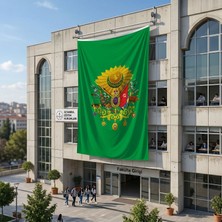 Punto Dizayn Yeşil Osmanlı Imparatorluğu Bayrağı 140GR Premium Raşel Kumaş 6x9 Metre